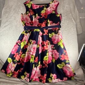 Eliza j purple floral dress size 18W
